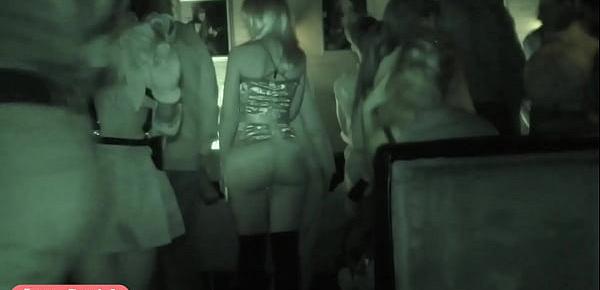  Upskirt flashing in a club by Jeny Smith. Hidden camera